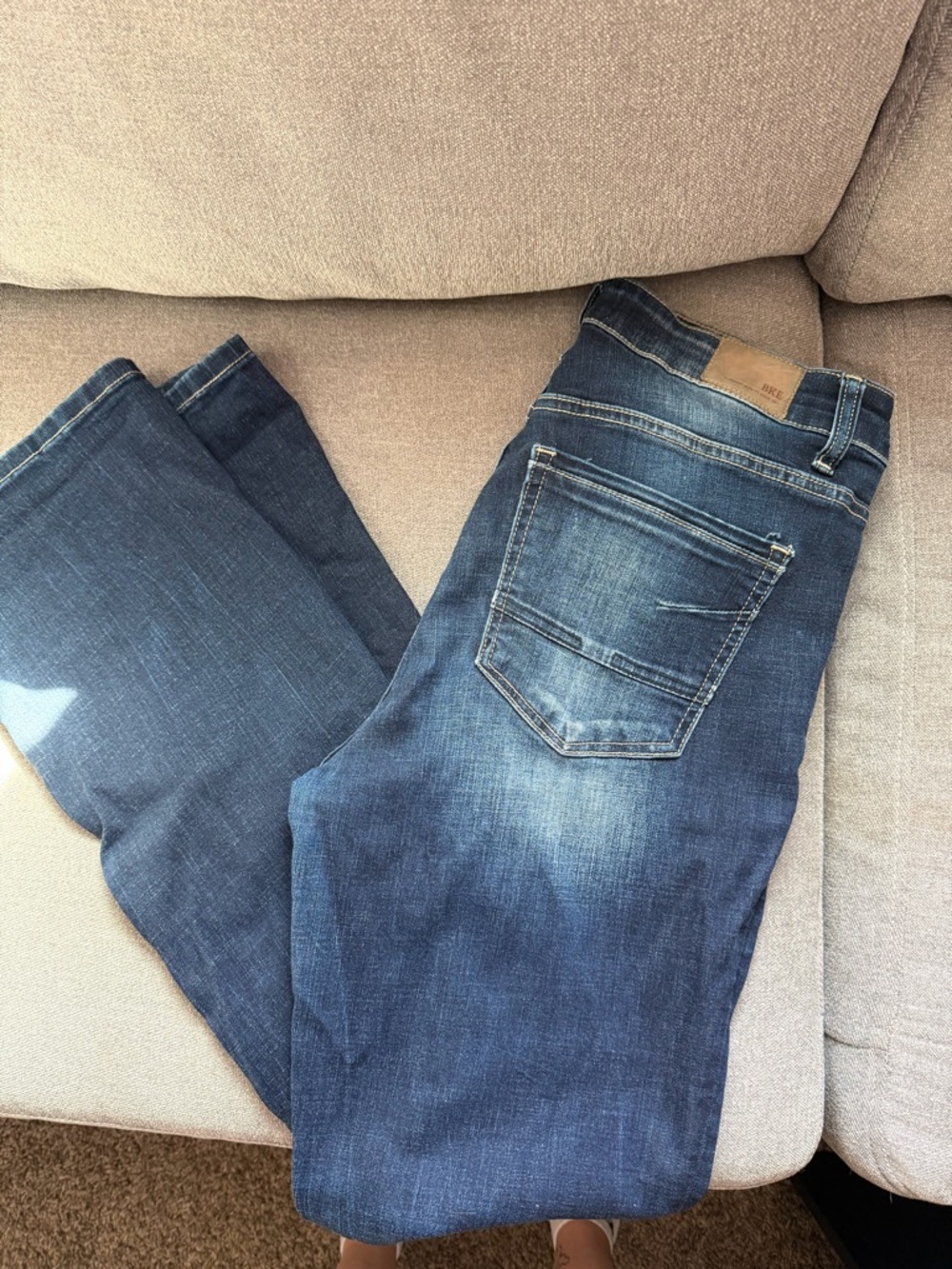 Dark Blue Washed Jeans